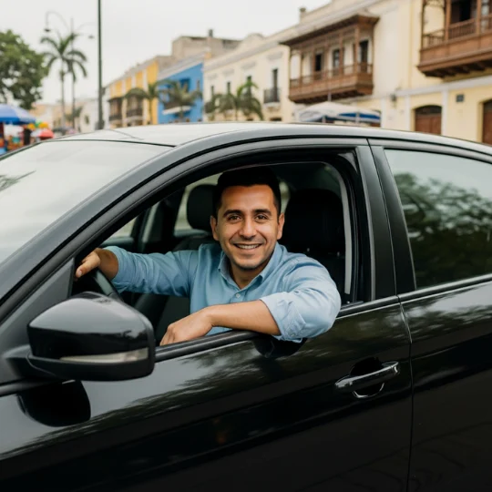 taxista feliz autonomia